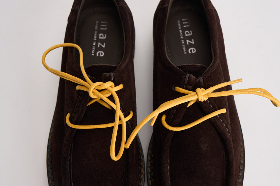 Scarpe uomo stringate suede marrone scuro L1710 SUEDEDARK BROWN MAZE 