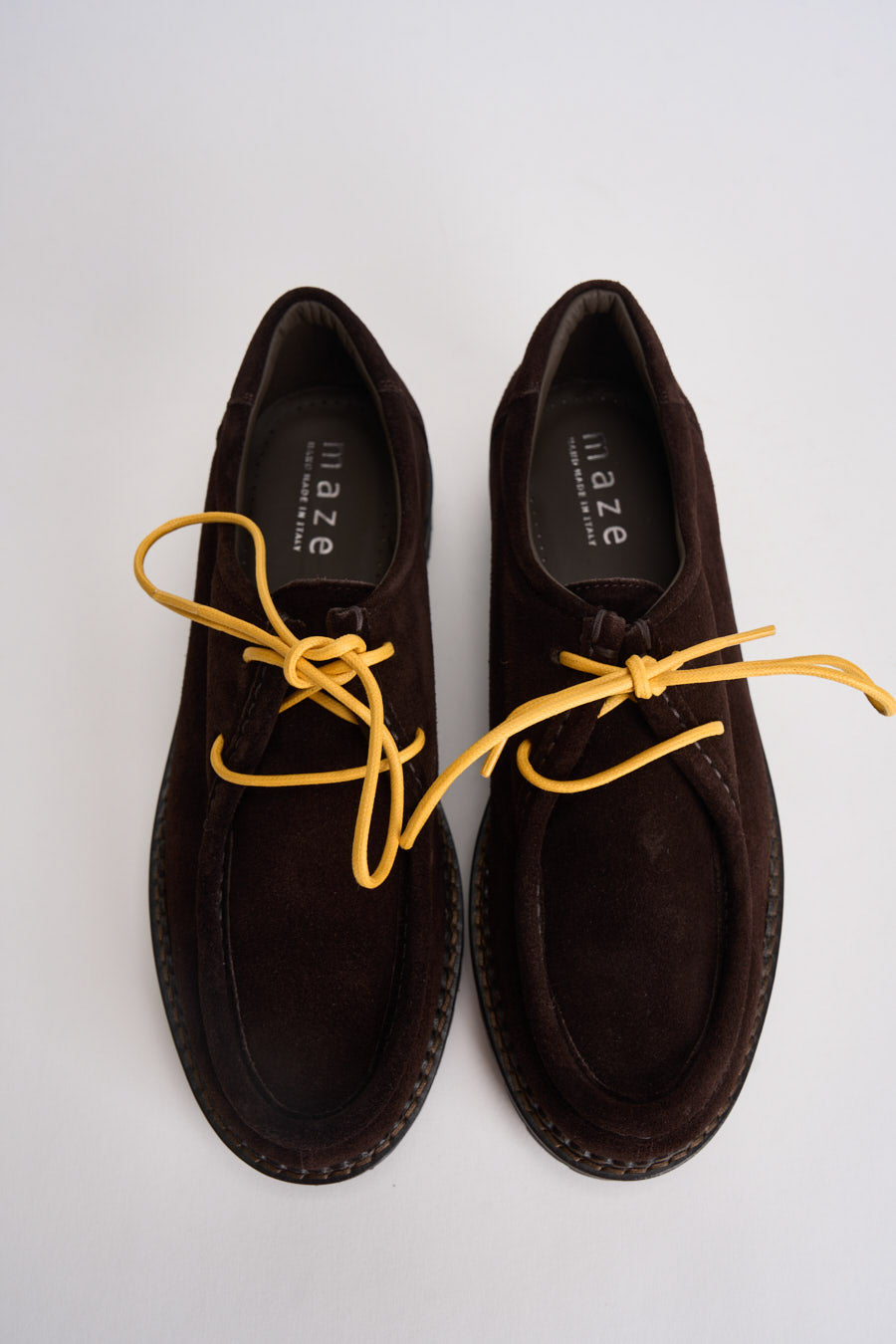 Scarpe uomo stringate suede marrone scuro L1710 SUEDEDARK BROWN MAZE 