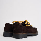 Scarpe uomo stringate suede marrone scuro L1710 SUEDEDARK BROWN MAZE 