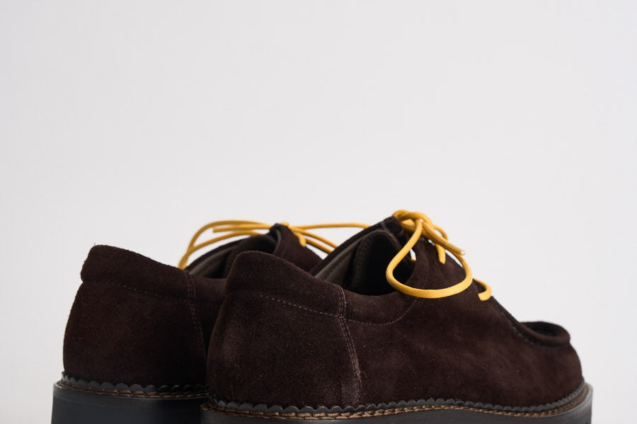 Scarpe uomo stringate suede marrone scuro L1710 SUEDEDARK BROWN MAZE 