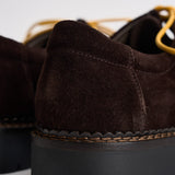 Scarpe uomo stringate suede marrone scuro L1710 SUEDEDARK BROWN MAZE 