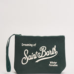 Pochette donna Aline in velluto a costine verde ALINECORDUROY 00136M MC2 SAINT BARTH 