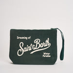 Pochette donna Aline in velluto a costine verde ALINECORDUROY 00136M MC2 SAINT BARTH 