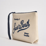 Pochette donna Aline in velluto a costine panna ALINECORDUROY 00347M MC2 SAINT BARTH 