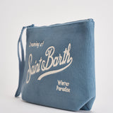 Pochette donna Aline in velluto a costine celeste ALINECORDUROY 00471 MC2 SAINT BARTH 
