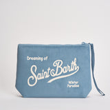 Pochette donna Aline in velluto a costine celeste ALINECORDUROY 00471 MC2 SAINT BARTH 