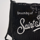 Pochette donna Aline con paillettes nera ALINEPAILLETTES 00315M MC2 SAINT BARTH 