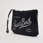 Pochette donna Aline con paillettes nera ALINEPAILLETTES 00315M MC2 SAINT BARTH 