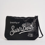 Pochette donna Aline con paillettes nera ALINEPAILLETTES 00315M MC2 SAINT BARTH 