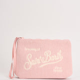 Pochette donna Aline in maglia tricot rosa ALINETRICOT 00313M MC2 SAINT BARTH 