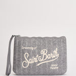 Pochette donna Aline in maglia tricot grigia ALINETRICOT 00650M MC2 SAINT BARTH 