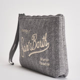 Pochette donna Aline in maglia tricot grigia ALINETRICOT 00650M MC2 SAINT BARTH 