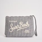 Pochette donna Aline in maglia tricot grigia ALINETRICOT 00650M MC2 SAINT BARTH 
