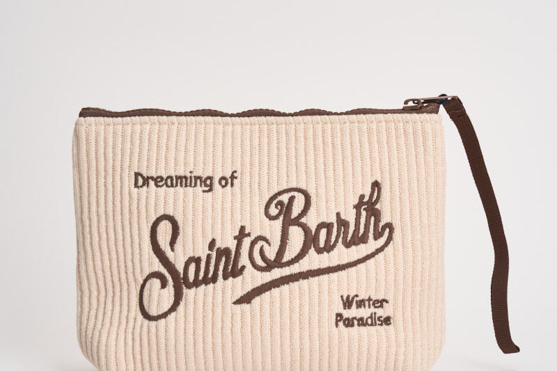 Pochette donna Aline in maglia tricot panna ALINETRICOT 03104M MC2 SAINT BARTH 