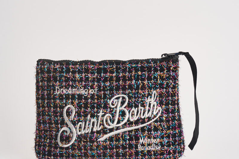 Pochette donna Aline multicolor nera ALINETWEED 00193M MC2 SAINT BARTH 
