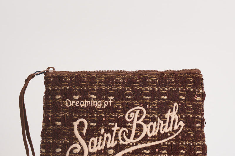Pochette donna Aline multicolor marrone ALINETWEED 04136M MC2 SAINT BARTH 