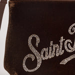 Pochette donna Aline in velluto marrone ALINEVELVET 02369M MC2 SAINT BARTH 
