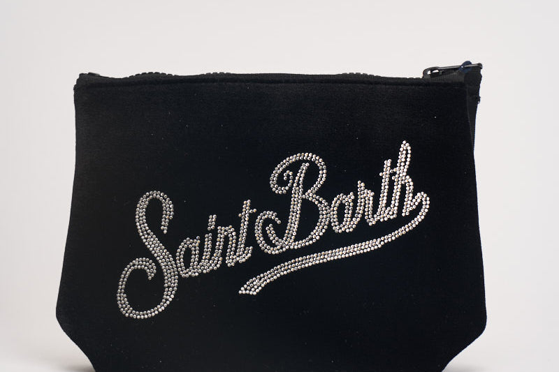 Pochette donna Aline in velluto nera ALINEVELVET 04519M MC2 SAINT BARTH 