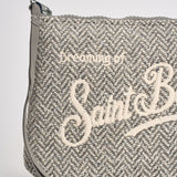 Pochette donna Aline a spina di pesce grigio ALINEWOOL 00283M MC2 SAINT BARTH 