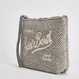 Pochette donna Aline a spina di pesce grigio ALINEWOOL 00283M MC2 SAINT BARTH 