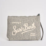 Pochette donna Aline a spina di pesce grigio ALINEWOOL 00283M MC2 SAINT BARTH 