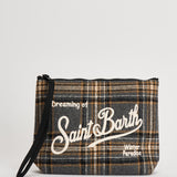 Pochette donna Aline tartan antracite ALINEWOOL 00321M MC2 SAINT BARTH 