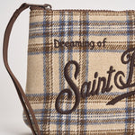 Pochette donna Aline in lana tartan beige ALINEWOOL 00580M MC2 SAINT BARTH 