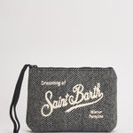 Pochette donna Aline a spina di pesce antracite ALINEWOOL 03014M MC2 SAINT BARTH 