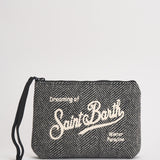 Pochette donna Aline a spina di pesce antracite ALINEWOOL 03014M MC2 SAINT BARTH 