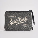 Pochette donna Aline a spina di pesce antracite ALINEWOOL 03014M MC2 SAINT BARTH 
