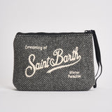 Pochette donna Aline a spina di pesce antracite ALINEWOOL 03014M MC2 SAINT BARTH 