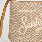 Pochette donna Aline a spina di pesce beige ALINEWOOL 03981M MC2 SAINT BARTH 