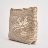 Pochette donna Aline a spina di pesce beige ALINEWOOL 03981M MC2 SAINT BARTH 