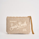 Pochette donna Aline a spina di pesce beige ALINEWOOL 03981M MC2 SAINT BARTH 