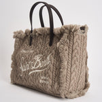 Borsa donna Colette in lana intrecciata tortora COLETTEWOOL 04117M MC2 SAINT BARTH 