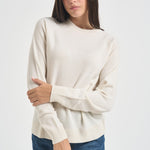 Maglia donna girocollo panna DELPHINE 00023M MC2 SAINT BARTH 