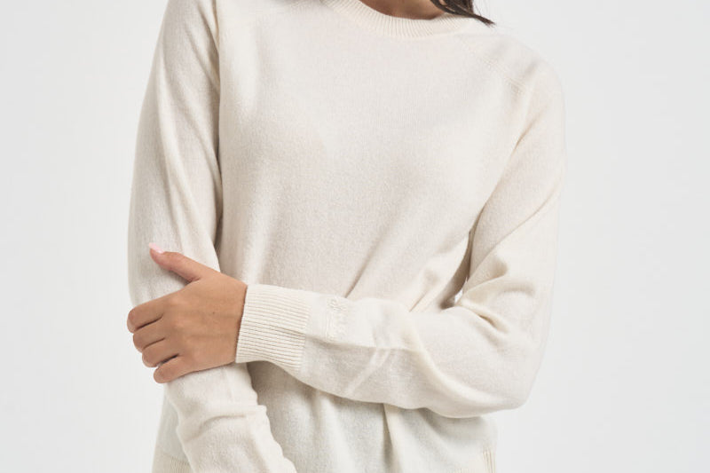 Maglia donna girocollo panna DELPHINE 00023M MC2 SAINT BARTH 
