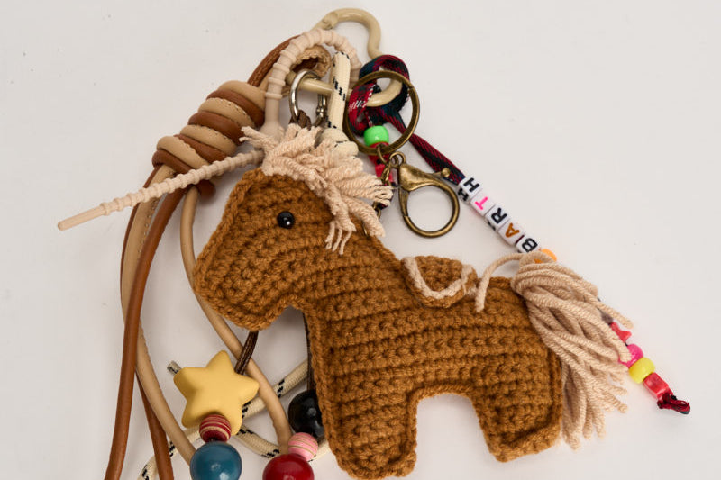 Funny Charm portachiavi multicolor cammello FUNNYCHARM 02161M MC2 SAINT BARTH 