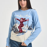 Maglia donna fantasia celeste NEWQUEENC 00247M MC2 SAINT BARTH 