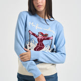 Maglia donna fantasia celeste NEWQUEENC 00247M MC2 SAINT BARTH 