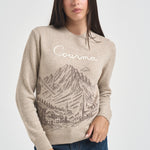 Maglia donna fantasia beige NEWQUEENPRINT 00527M MC2 SAINT BARTH 