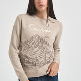 Maglia donna fantasia beige NEWQUEENPRINT 00527M MC2 SAINT BARTH 