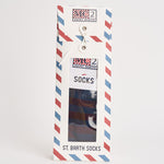 Calzini uomo a righe blu e bordeaux SOXN 03320M MC2 SAINT BARTH 