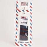 Calzini uomo a righe blu e bordeaux SOXN 03320M MC2 SAINT BARTH 