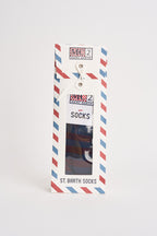 Calzini uomo a righe blu e bordeaux SOXN 03320M MC2 SAINT BARTH 