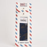 Calzini uomo con logo blu notte SOXN 04530M MC2 SAINT BARTH 