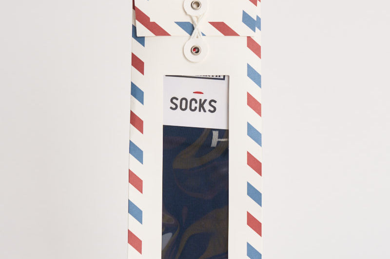 Calzini uomo con logo blu notte SOXN 04530M MC2 SAINT BARTH 