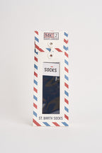 Calzini uomo con logo blu notte SOXN 04530M MC2 SAINT BARTH 