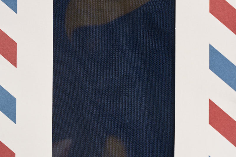 Calzini uomo con logo blu notte SOXN 04530M MC2 SAINT BARTH 