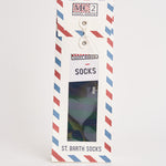 Calzini uomo a righe verdi e blu SOXN 04560M MC2 SAINT BARTH 